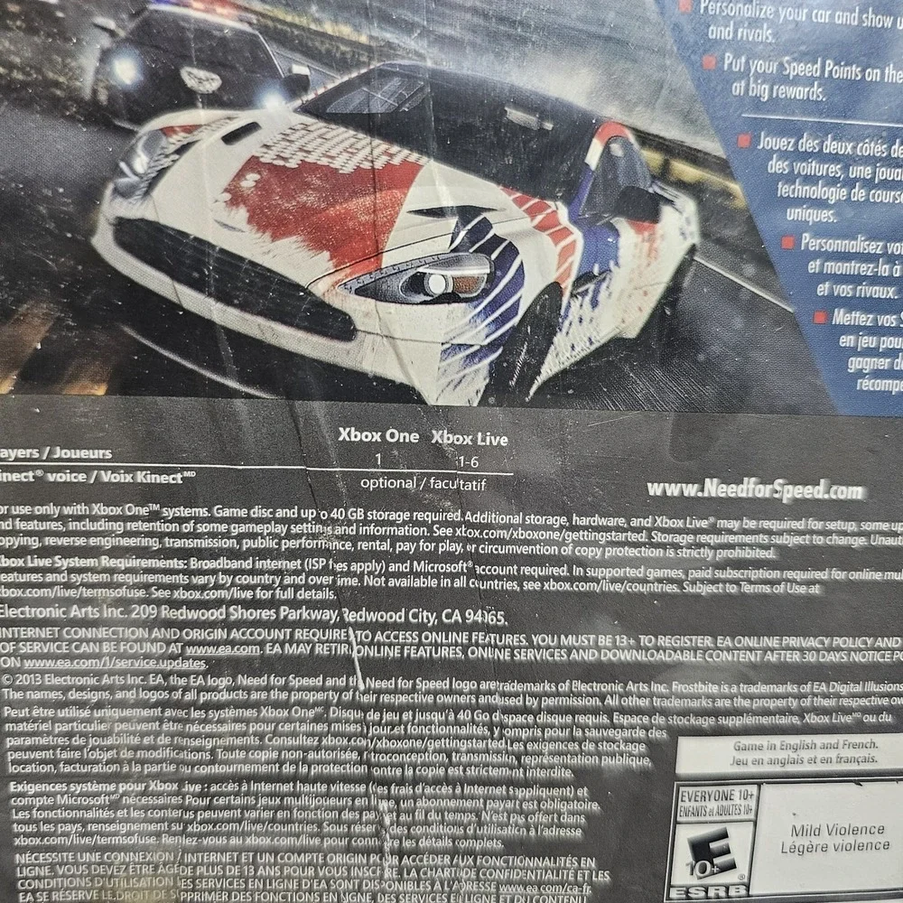 Need for Speed: Rivals (Microsoft Xbox One, 2013) *READ*